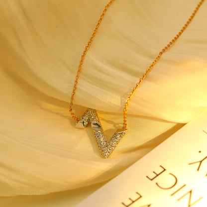 [Love Lucky] VOLT SILBER DIAMANT ANHÄNGER HALSKETTE
