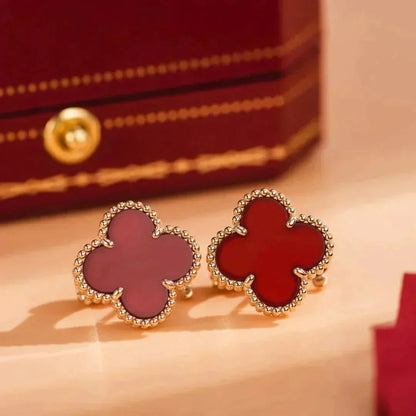 [Love Lucky]CLOVER MEDIUM 1 MOTIFS KARNEOL OHRRINGE