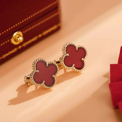 [Love Lucky]CLOVER MEDIUM 1 MOTIFS KARNEOL OHRRINGE