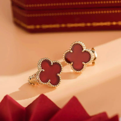 [Love Lucky]CLOVER MEDIUM 1 MOTIFS KARNEOL OHRRINGE