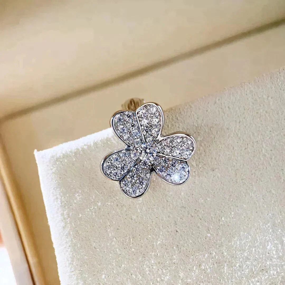 [Love Lucky]CLOVER COMOS DIAMANT OHRRINGE SILBER