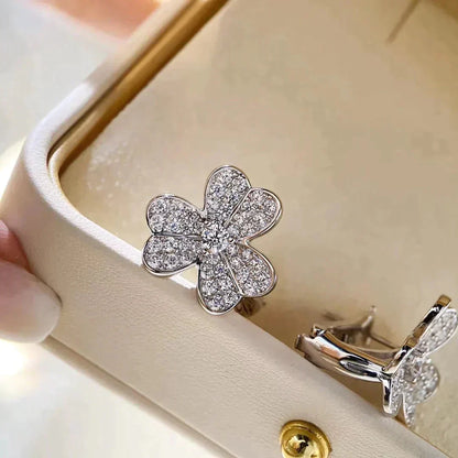 [Love Lucky]CLOVER COMOS DIAMANT OHRRINGE SILBER