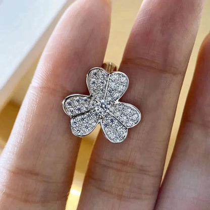 [Love Lucky]CLOVER COMOS DIAMANT OHRRINGE SILBER