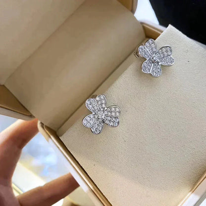 [Love Lucky]CLOVER COMOS DIAMANT OHRRINGE SILBER