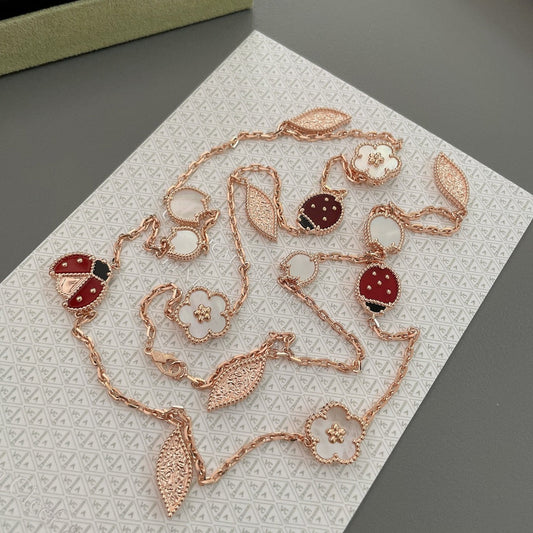 [Love Lucky]LUCKY SPRING 15 MOTIVE ROSÉGOLD HALSKETTE