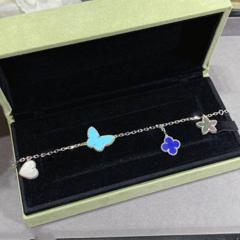 [Love Lucky]LUCKY SPRING SILBERARMBAND 4 MOTIV