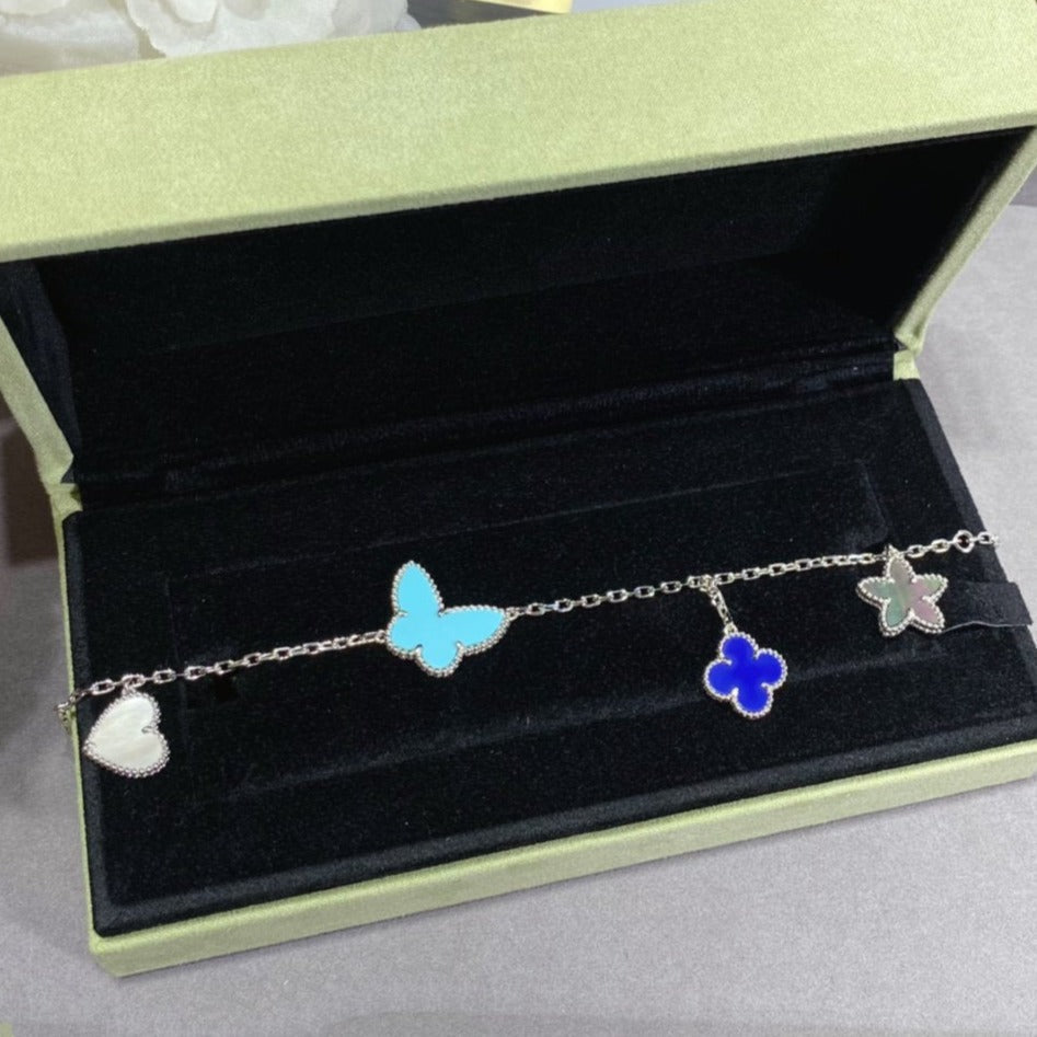 [Love Lucky]LUCKY SPRING SILBERARMBAND 4 MOTIV