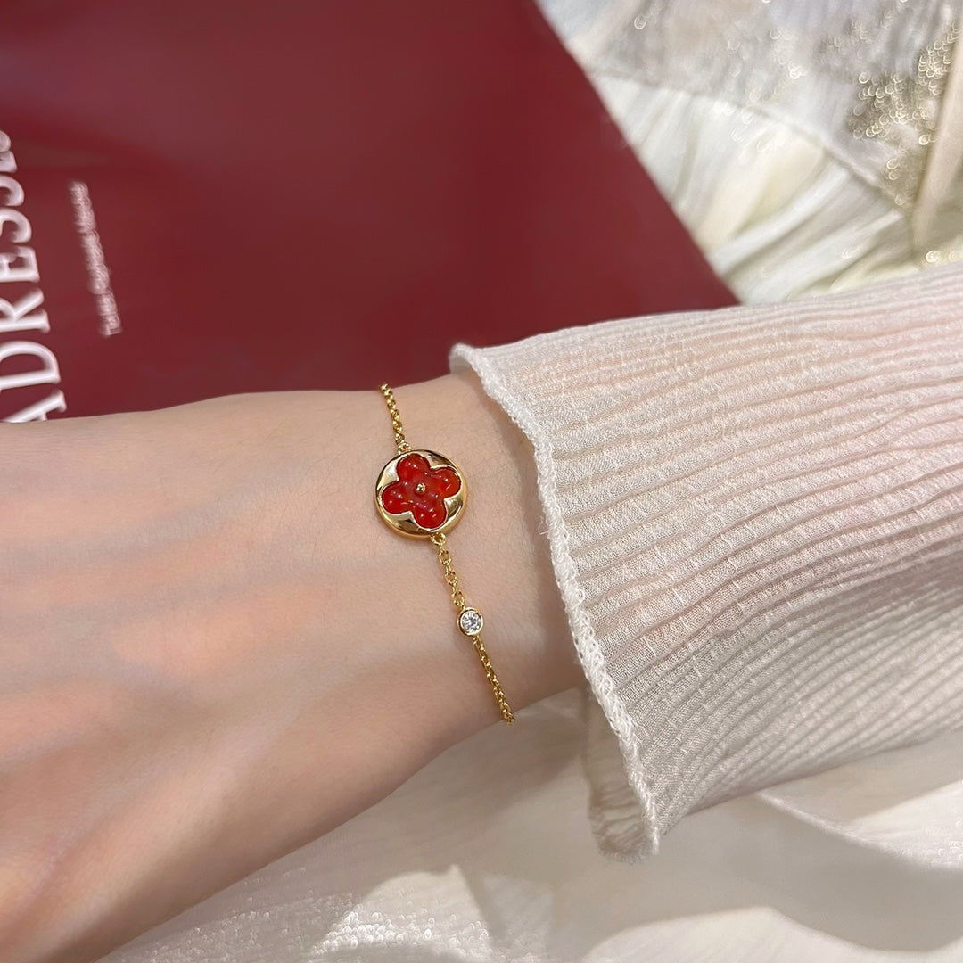 [Love Lucky]Sonnenanhänger Karneol Armband