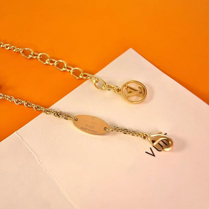 [Love Lucky] GOLDARMBAND MIT LOGO-STERNMOTIV