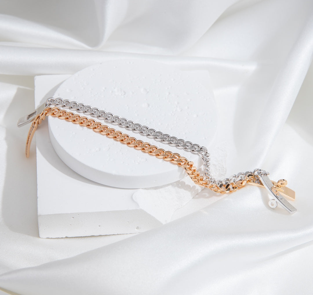 [Love Lucky]KELLY CHAIN SILVER DIAMOND BRACELET