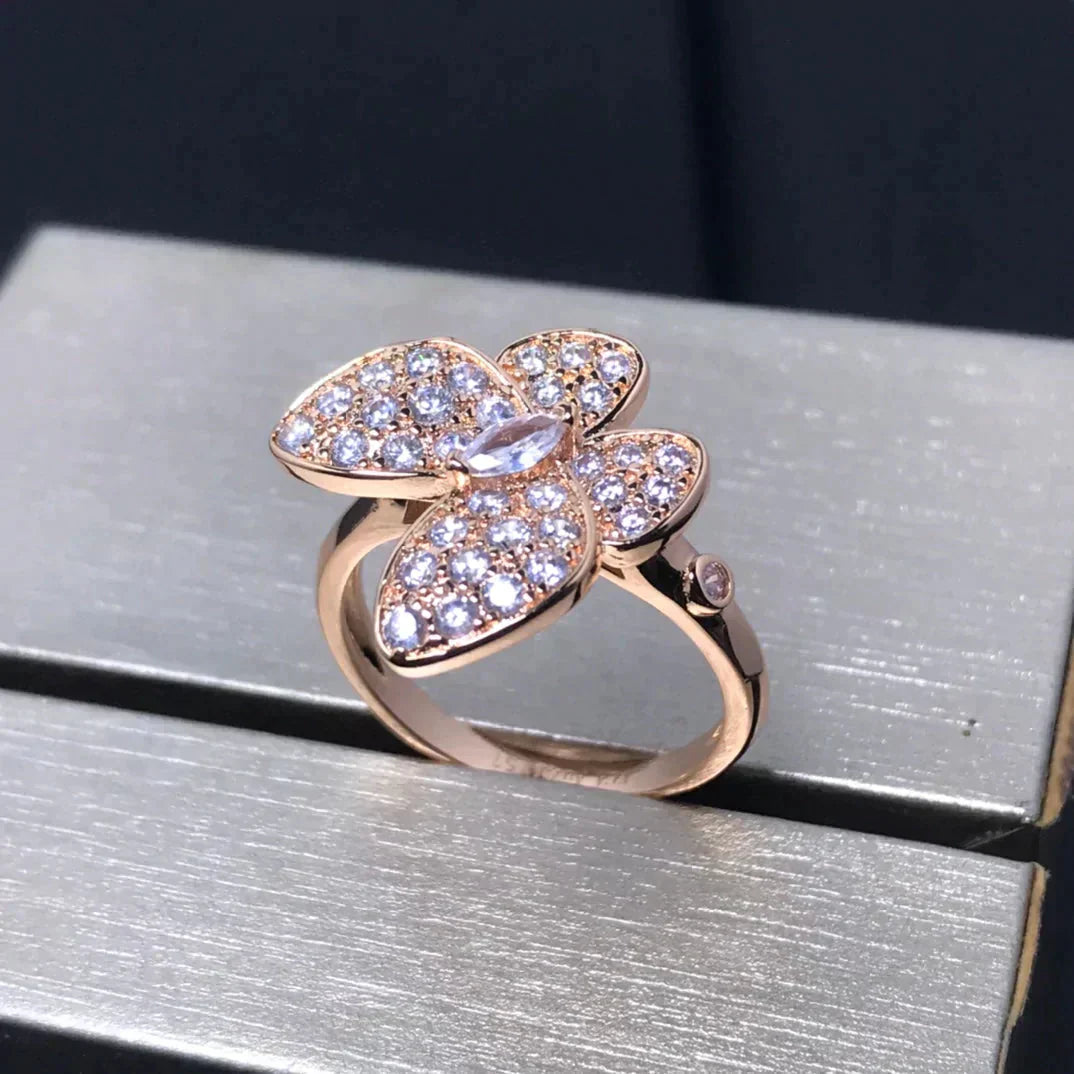 [Love Lucky]BUTTERFLY PINK GOLD DIAMOND RING