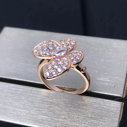 [Love Lucky]BUTTERFLY PINK GOLD DIAMOND RING