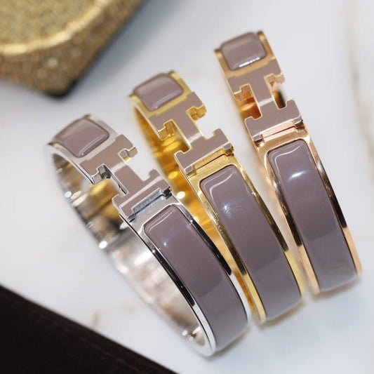 [ラブラッキー]Hブレスレット 12MM ブラウン