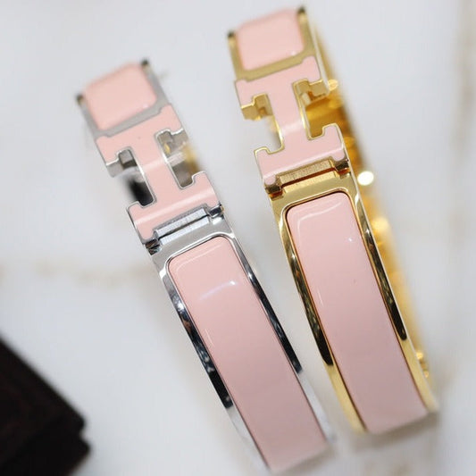 [ラブラッキー]Hブレスレット 12MM ピンク