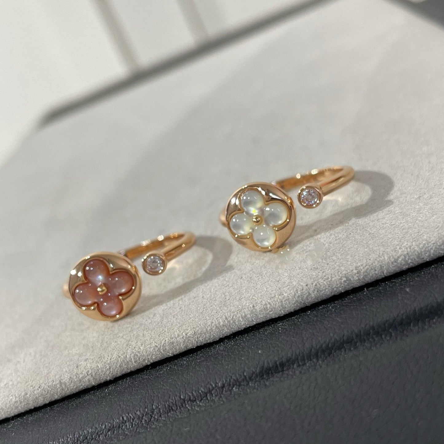 [Love Lucky]SUN 1 DIAMANT PINK MOP RING
