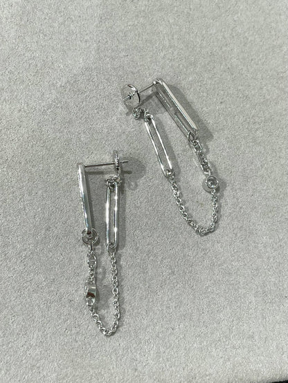 [Love Lucky]CHAINE CHAOS DIAMOND DROP EARRINGS