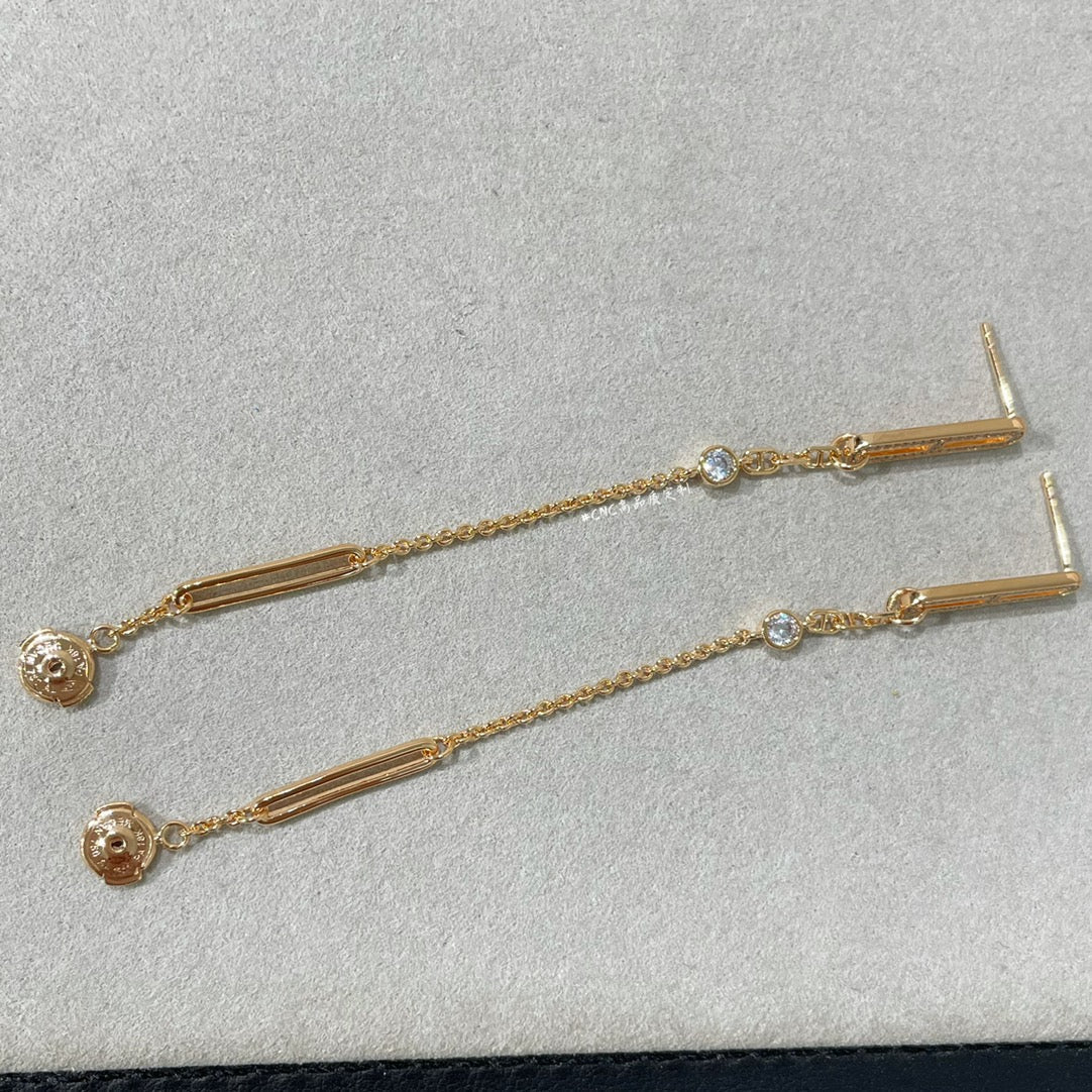 [Love Lucky]CHAINE CHAOS DIAMOND DROP EARRINGS