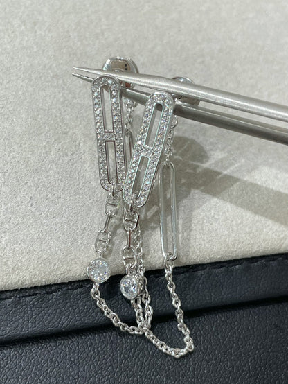 [Love Lucky]CHAINE CHAOS DIAMOND DROP EARRINGS