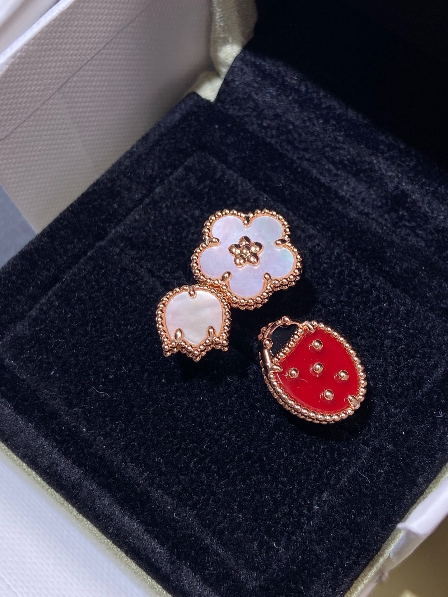 [Love Lucky]LUCKY 3 MOTIF ROSE GOLD RING