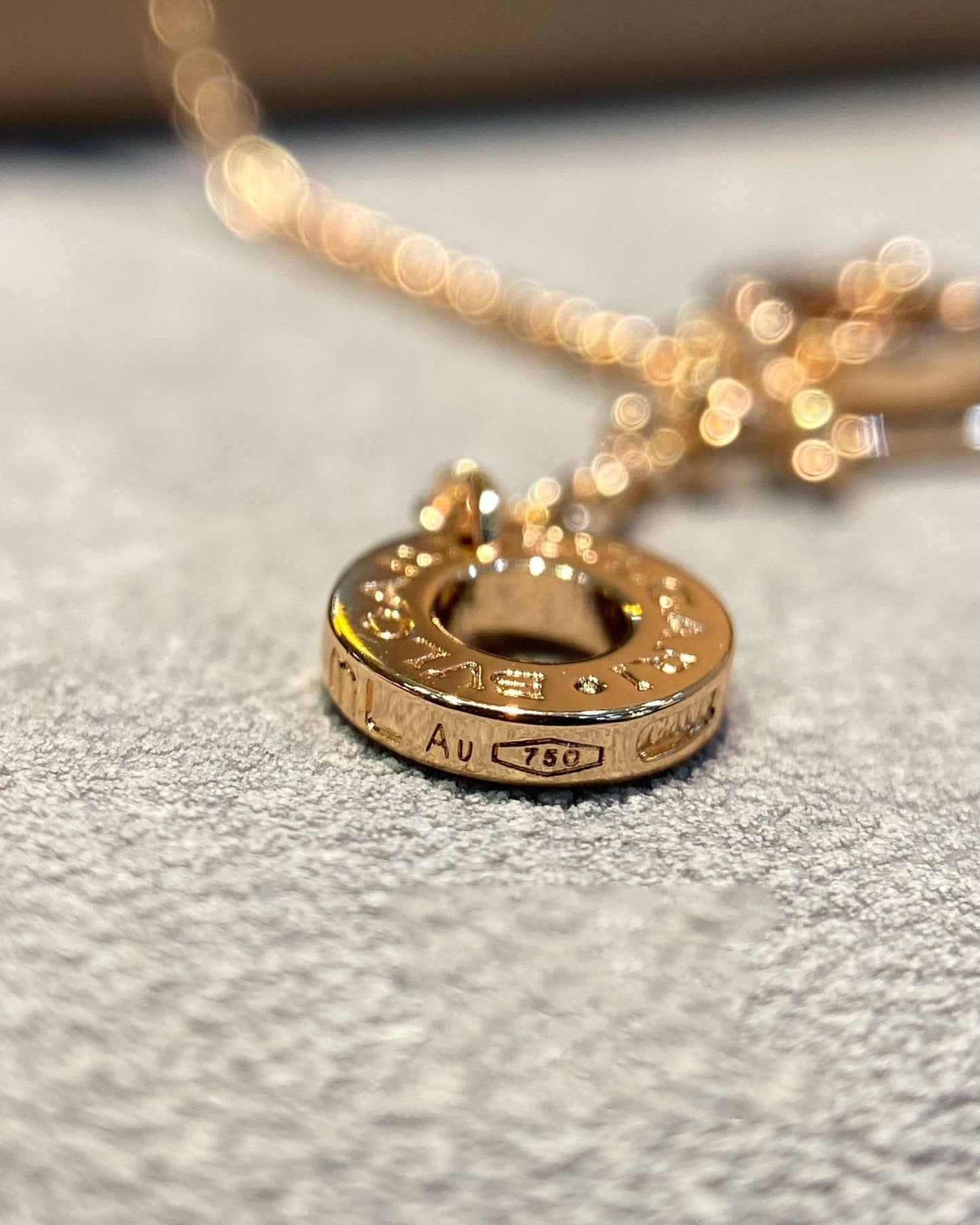 [Love Lucky] DREAM MALACHIT DIAMANT GEPAART ROTGOLD HALSKETTE