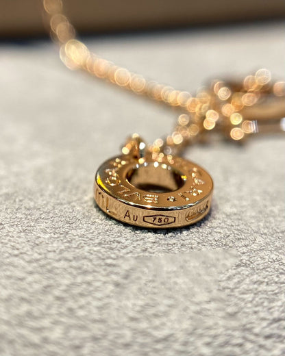 [Love Lucky] DREAM MOP DIAMANT GEPAART ROSA GOLD HALSKETTE