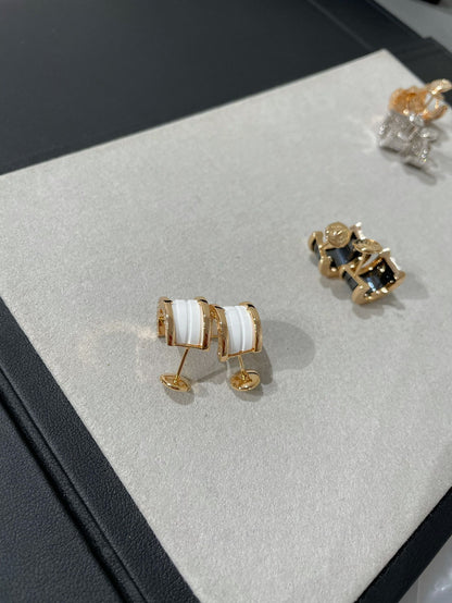 [Love Lucky]ZERO 1 ROSA GOLD KERAMIK OHRRINGE