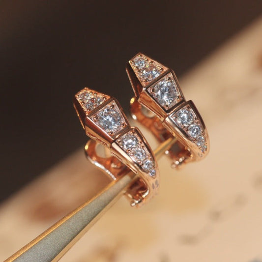 [Love Lucky] SCHLANGE ROTGOLD DIAMANT OHRRINGE
