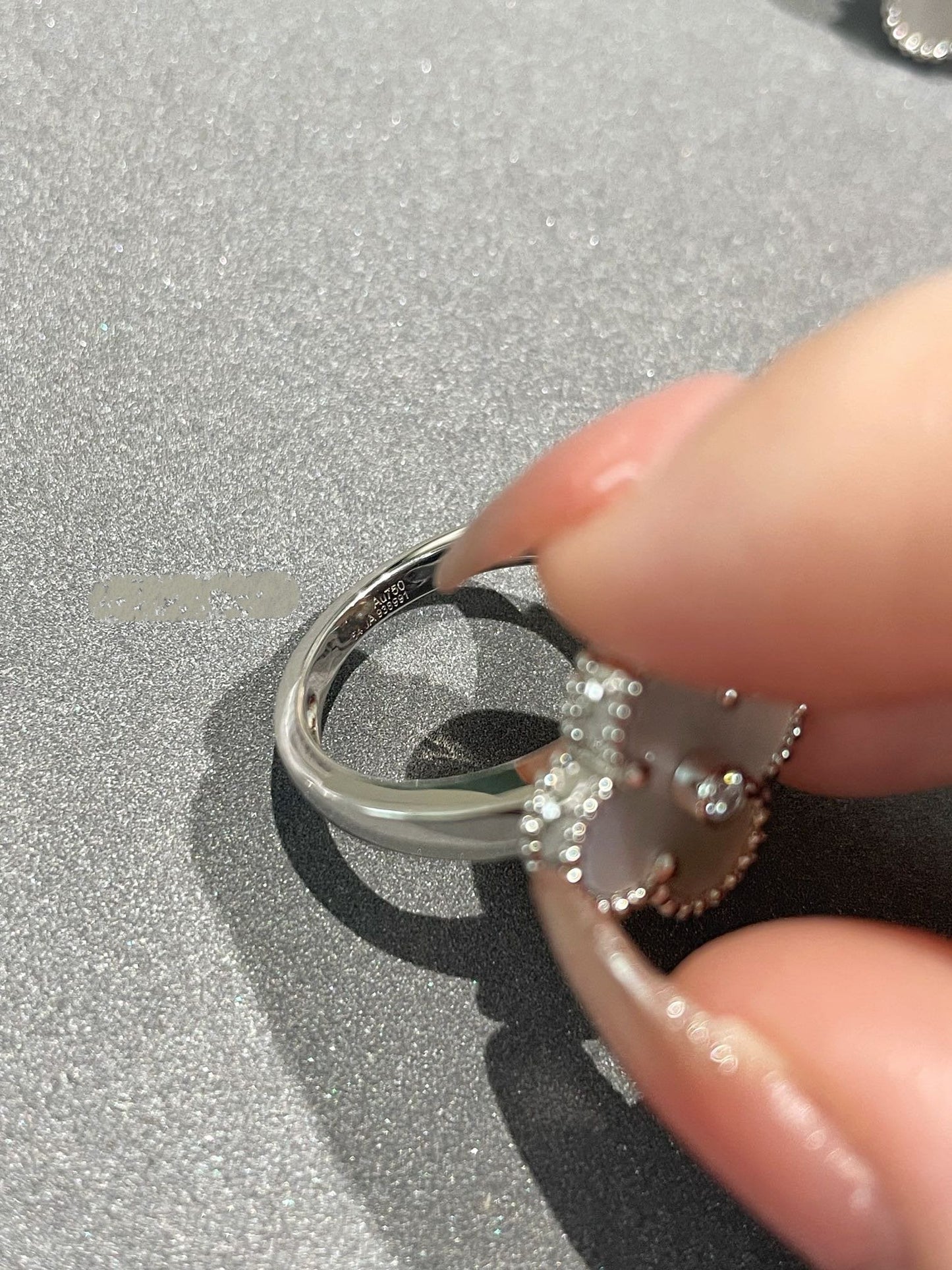 [Love Lucky]CLOVER SILVER MOP DIAMOND RING