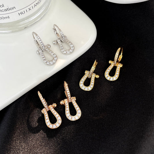 [Love Lucky] FORCE 10 VOLLMUNDIGE DIAMANT-OHRRINGE MITTLERE MODELL