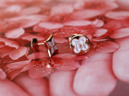 [Love Lucky] Ohrstecker mit Stern und Sonne, Roségold, Mops
