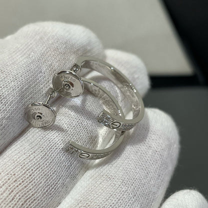 [Love Lucky]Liebe Diamant Silber Creolen