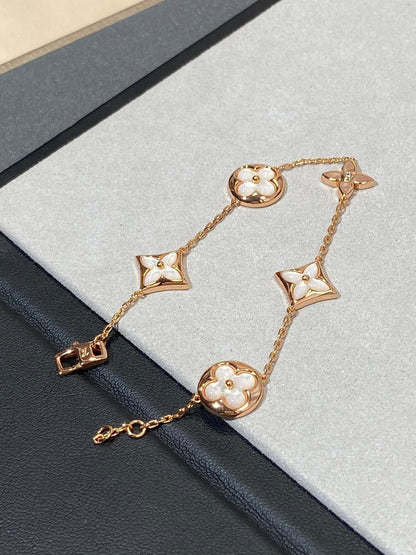 [Love Lucky] Armband mit Stern- und Sonnenmotiv, 5 Mops-Motive, Roségold