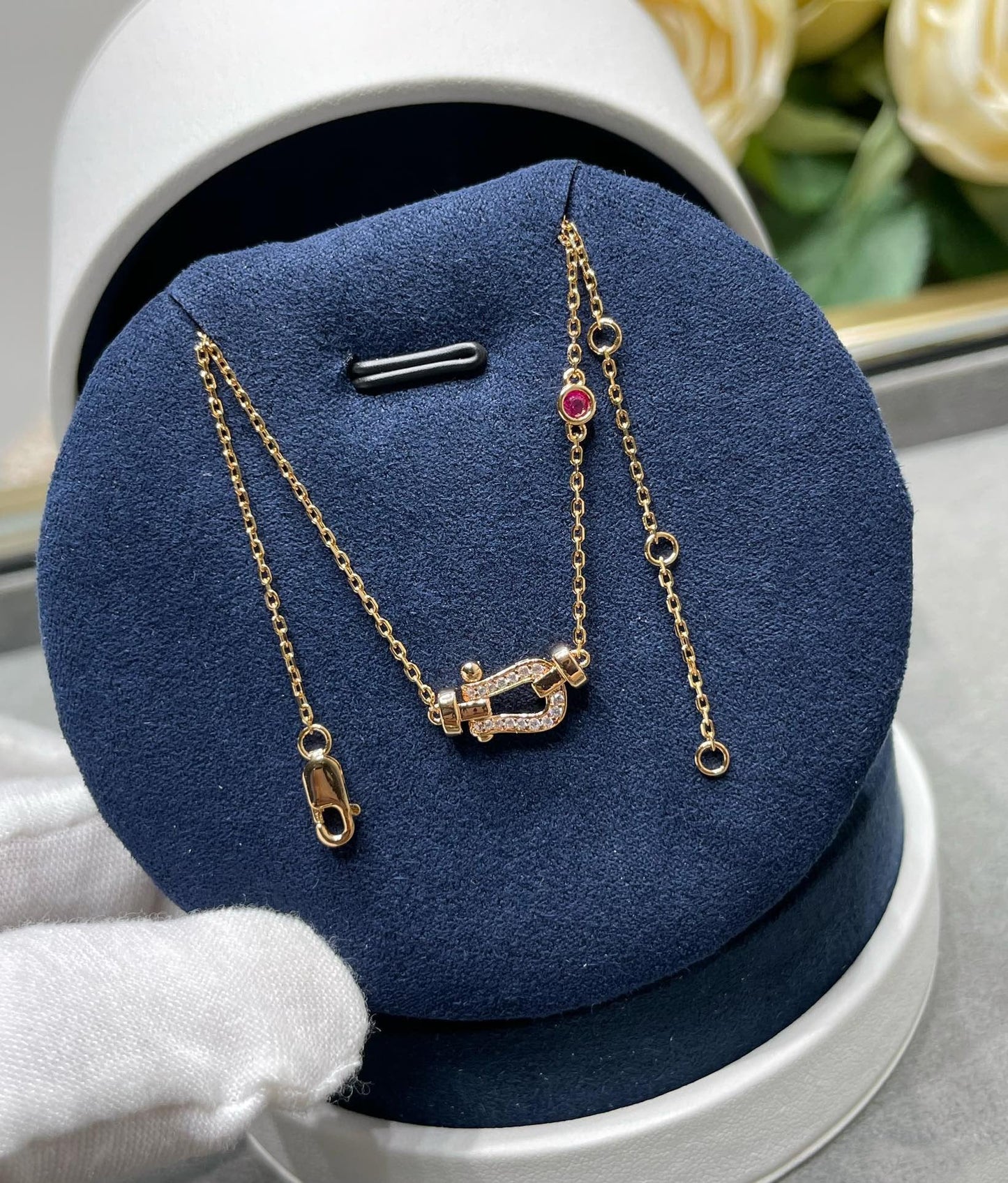 [Love Lucky]FORCE 10 DIAMANT ROSGOLD HALSKETTE