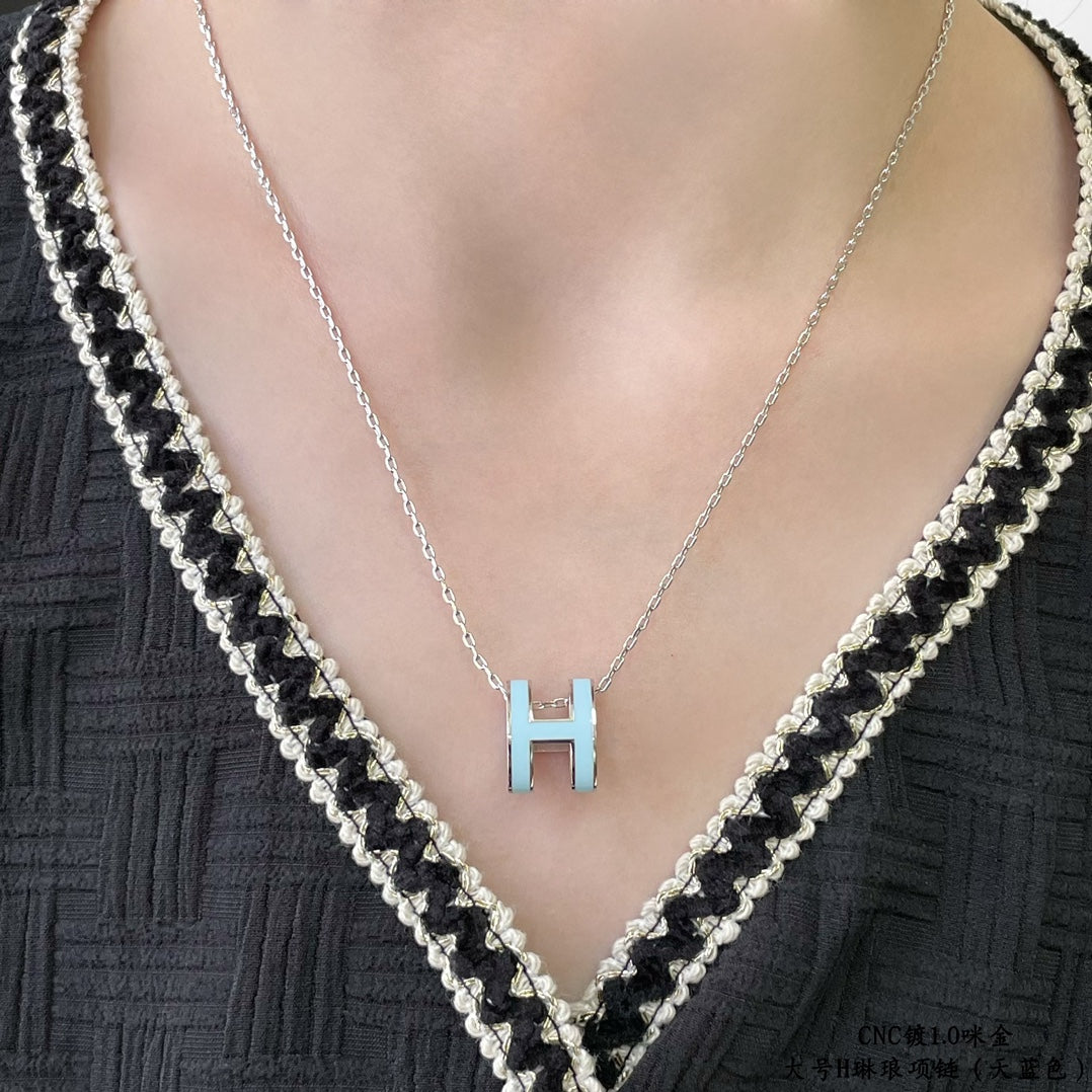 [Love Lucky] POP ​​H HIMMELBLAU HALSKETTE