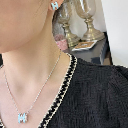 [Love Lucky] POP ​​H HIMMELBLAU HALSKETTE