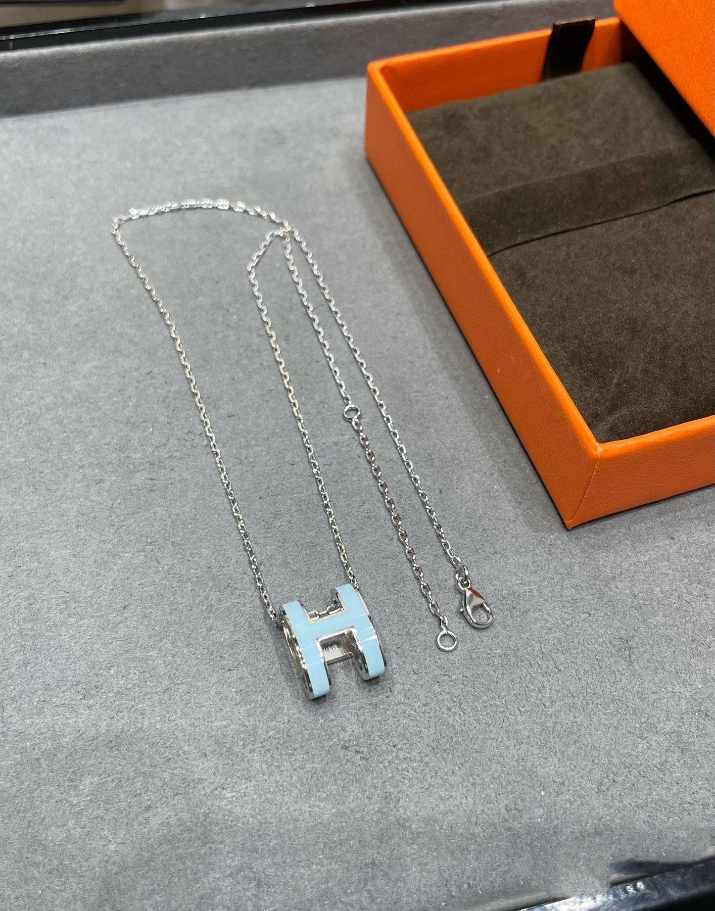 [Love Lucky] POP ​​H HIMMELBLAU HALSKETTE