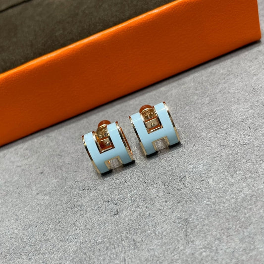 [Love Lucky] POP ​​H HIMMELBLAU OHRSTECKER