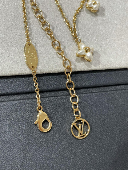 [Love Lucky]FLOWERGRAM GOLD MOP DOPPELREIHIGE HALSKETTE