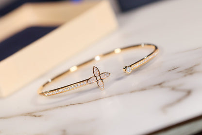 [Love Lucky]IDYLLE GOLD OFFENES ARMBAND MIT DIAMANTEN