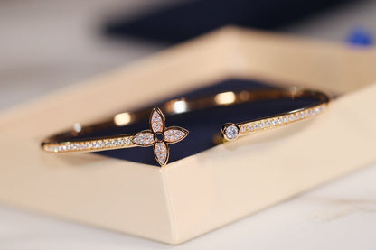 [Love Lucky]IDYLLE GOLD OFFENES ARMBAND MIT DIAMANTEN