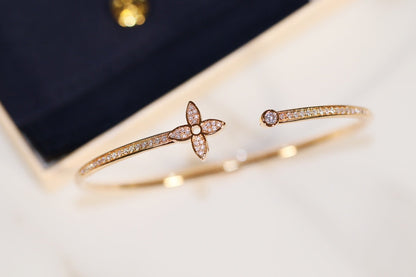 [Love Lucky]IDYLLE GOLD OFFENES ARMBAND MIT DIAMANTEN