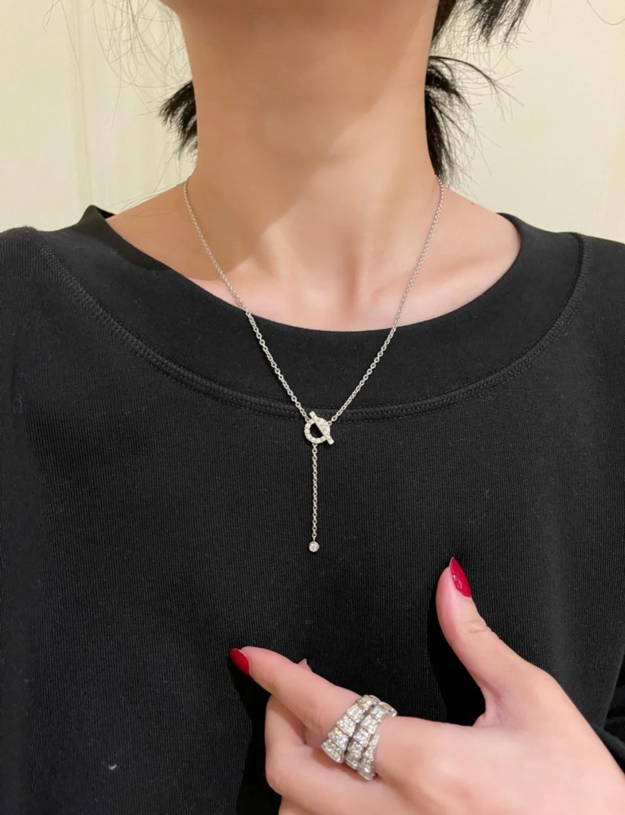 [Love Lucky]FINESSE SILBER DIAMANT HALSKETTE