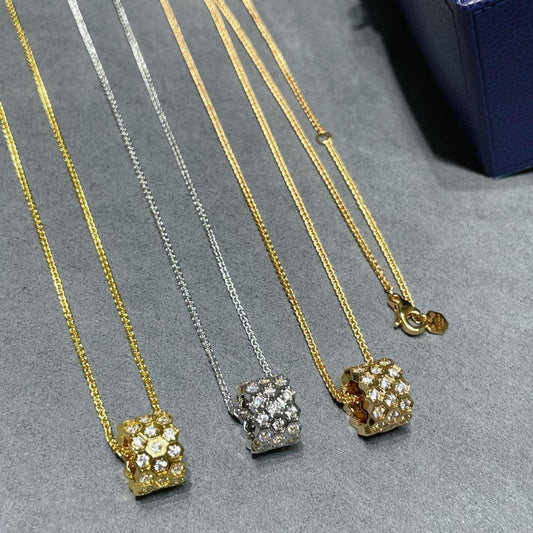 [Love Lucky] BEE LOVE 3-reihige Halskette mit Diamanten 