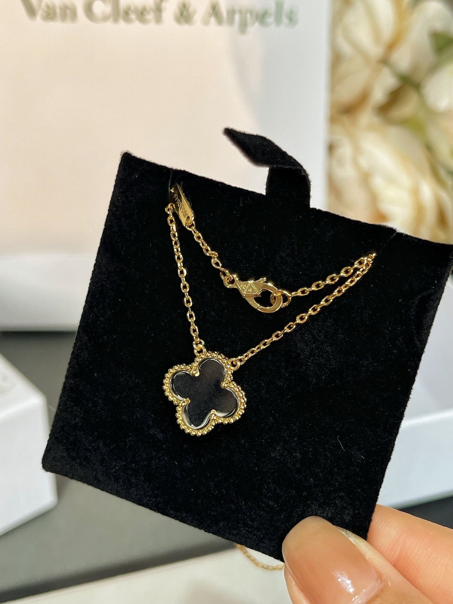 [Love Lucky]CLOVER BERGKRISTALL ROSÉGOLD HALSKETTE