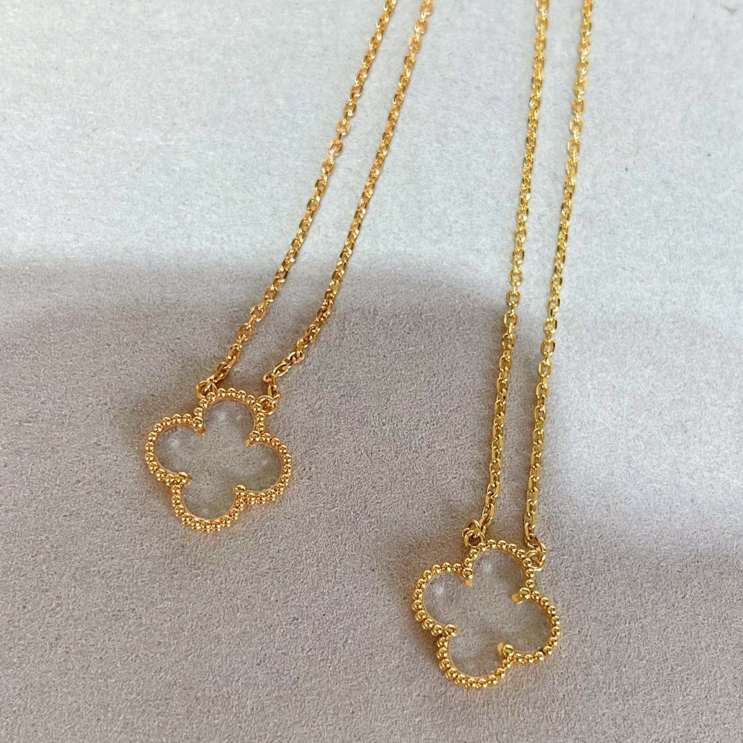 [Love Lucky]CLOVER BERGKRISTALL ROSÉGOLD HALSKETTE