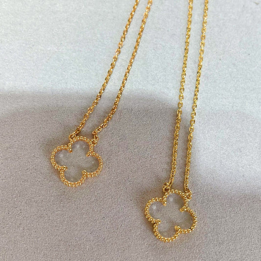 [Love Lucky]CLOVER BERGKRISTALL ROSÉGOLD HALSKETTE