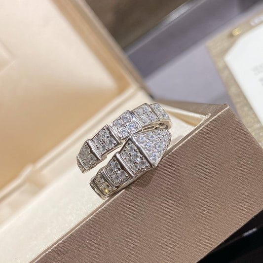 [Love Lucky]SERPENTI RING SILBER DIAMANT GEPAPERT