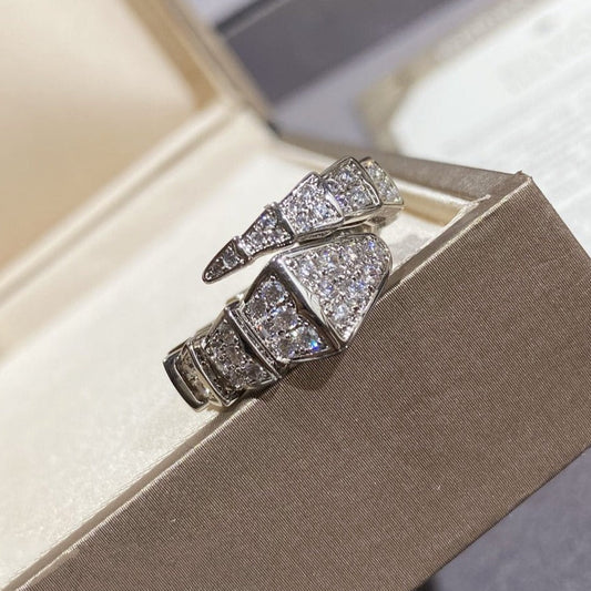 [Love Lucky]SERPENTI GROSSER RING SILBER MIT DIAMANTEN