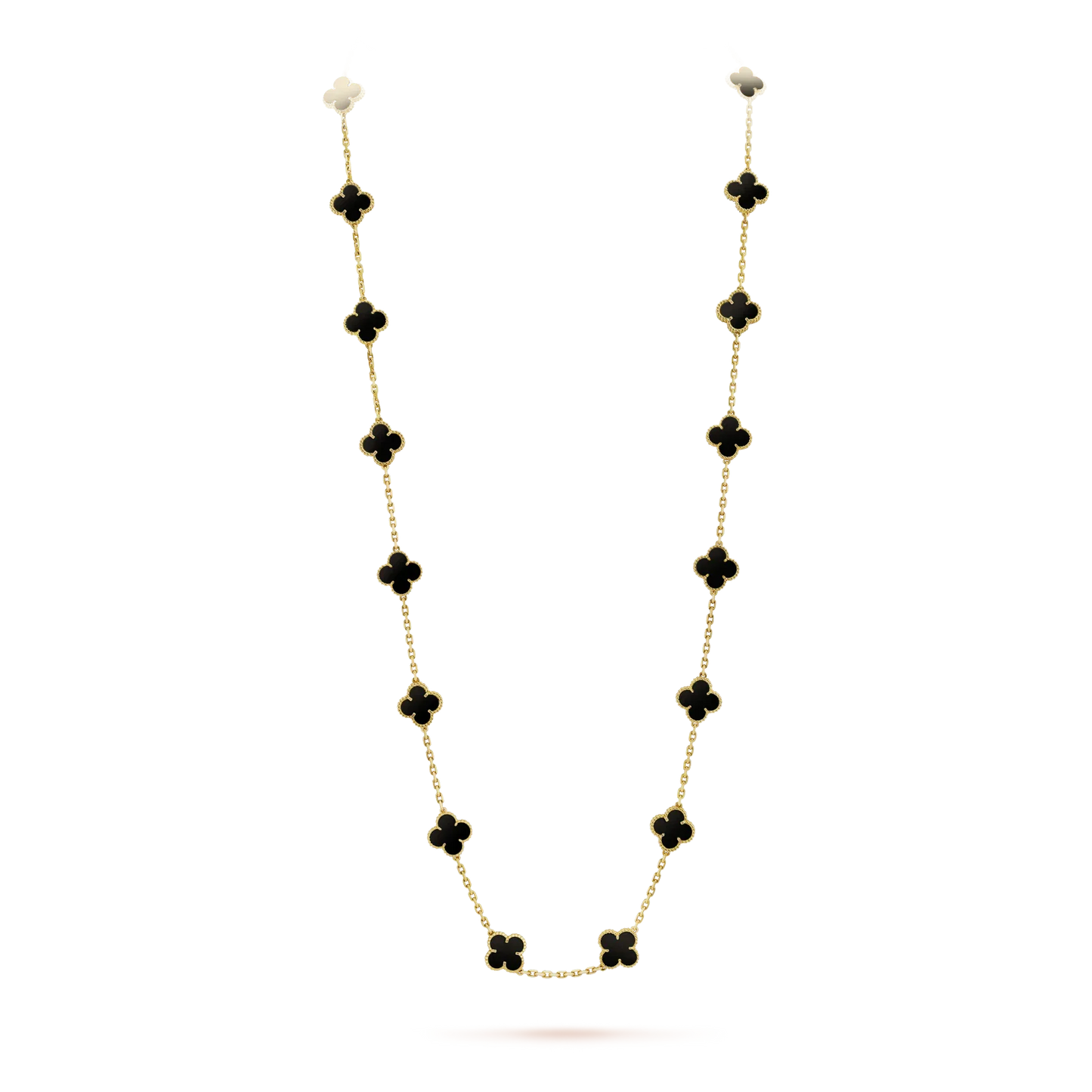 [Love Lucky]CLOVER 20 MOTIFS ONYX NECKLACE