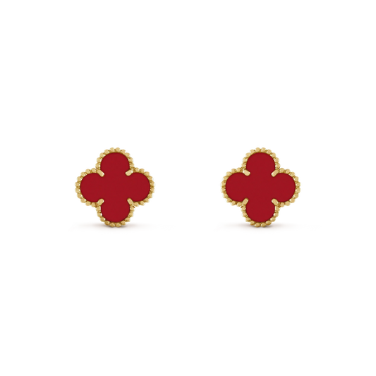 [Love Lucky]CLOVER MINI 9,5MM KARNEOL OHRRINGE